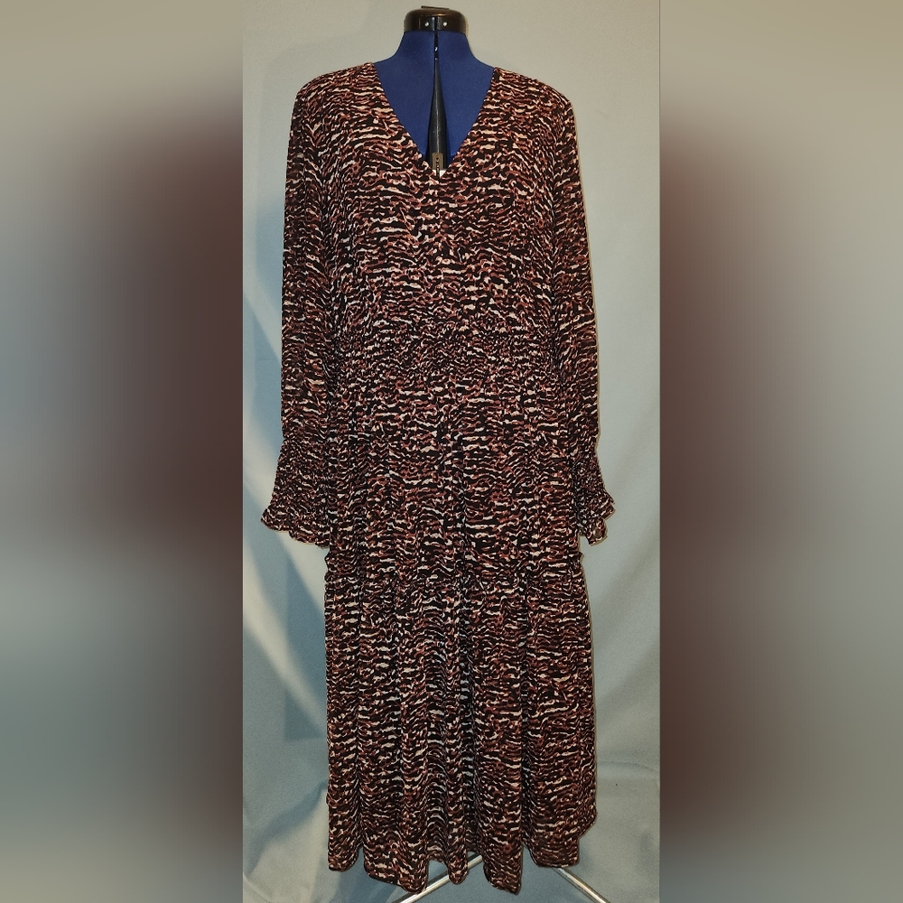 Taylor Woman's Animal-Print Maxi Dress